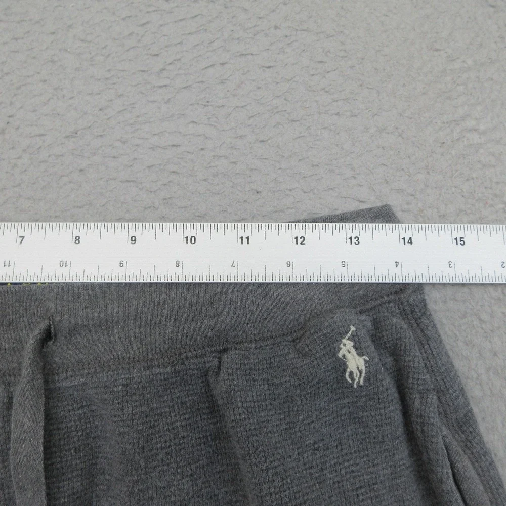 Polo Ralph Lauren Waffle Knit Lounge Short Men M Gray Thermal Drawstring Comfort